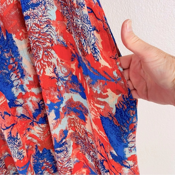 Roxy Crinkle Cotton T Back Beach Dress Size M - Picture 4 of 12